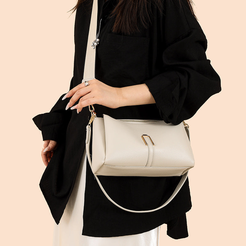 White 3 Compartment Ziri Sling Bag