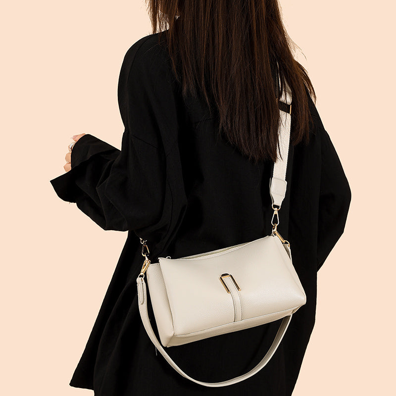 White 3 Compartment Ziri Sling Bag