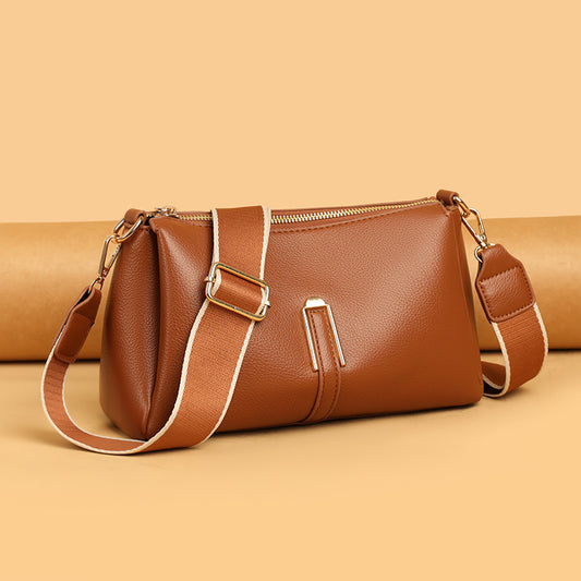 Brown 3 Compartment Ziri Sling Bag