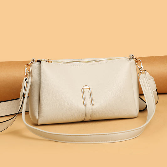 White 3 Compartment Ziri Sling Bag