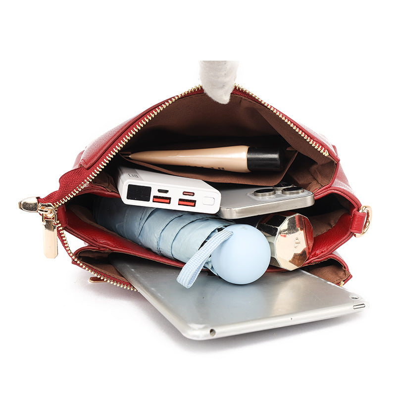 White 3 Compartment Ziri Sling Bag