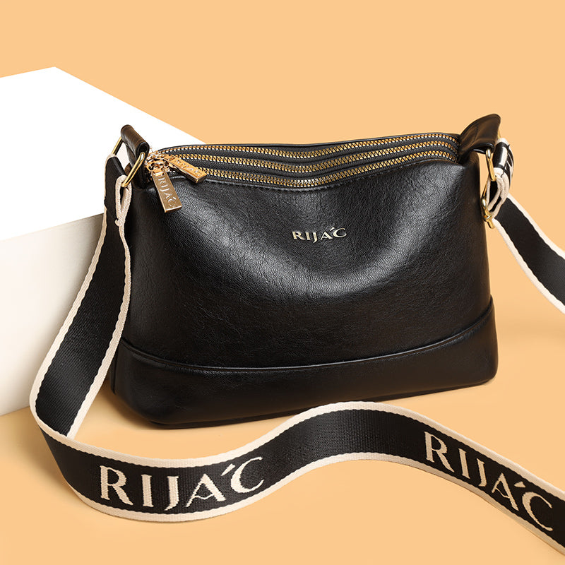 Black Vuma 3 Zipper Sling Bag