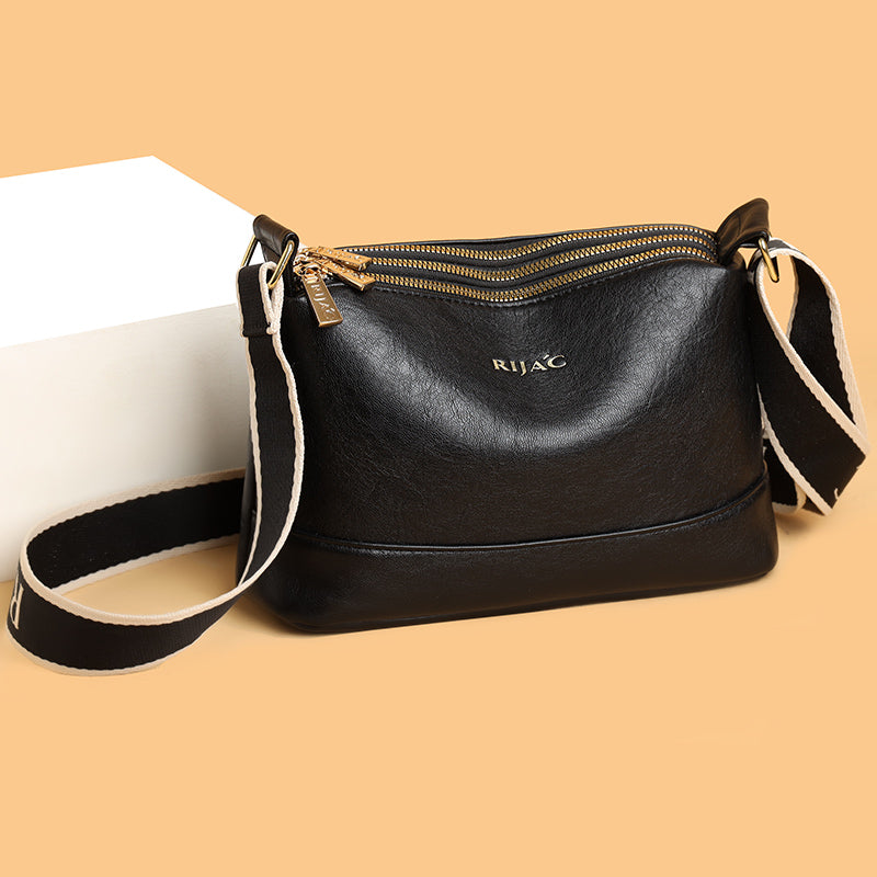 Black Vuma 3 Zipper Sling Bag