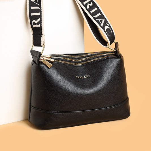 Black Vuma 3 Zipper Sling Bag
