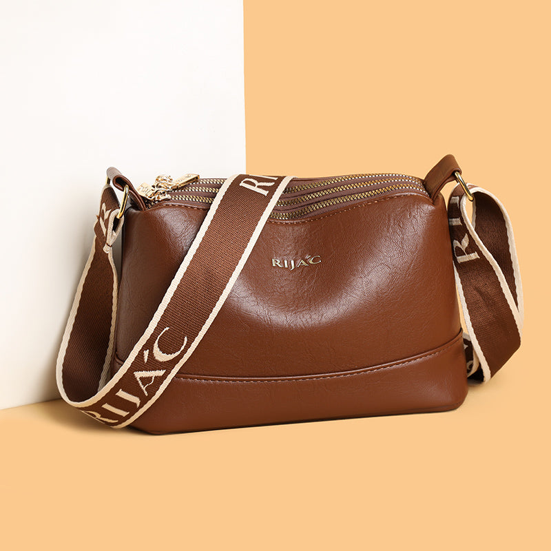Brown Vuma 3 Zipper Sling Bag