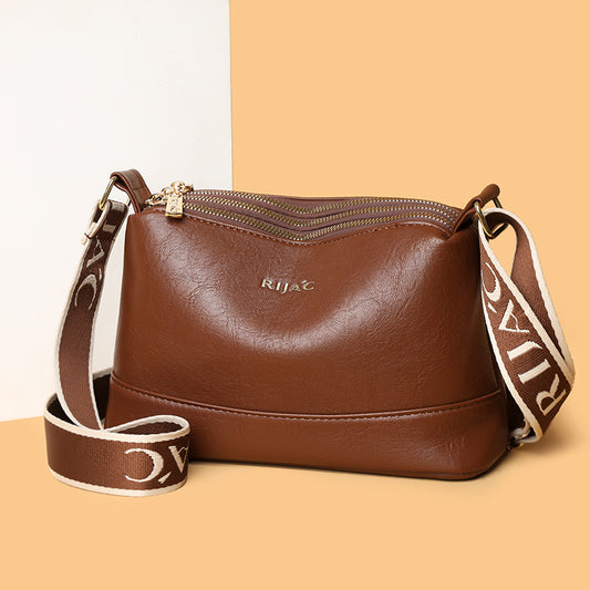 Brown Vuma 3 Zipper Sling Bag