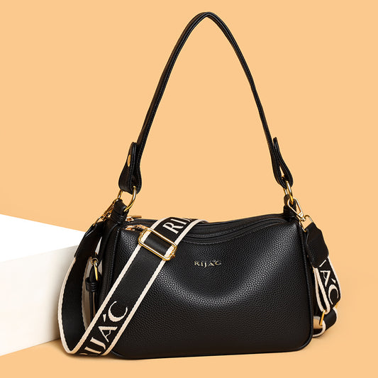 Black Mavi 2 Zipper Sling Bag