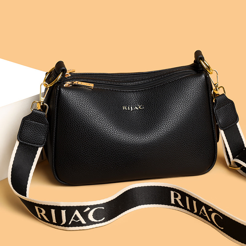 Black Mavi 2 Zipper Sling Bag