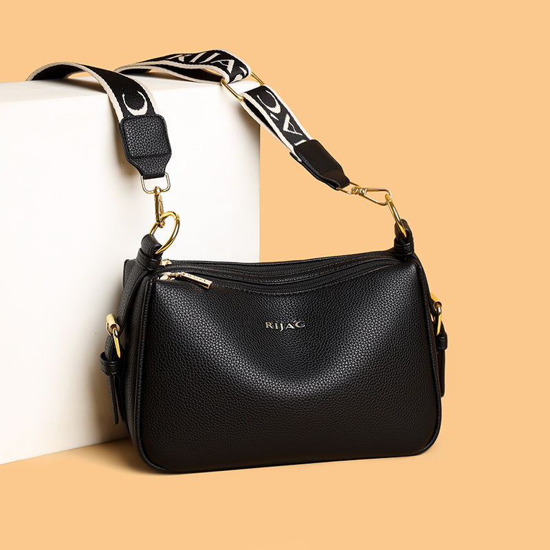 Black Mavi 2 Zipper Sling Bag