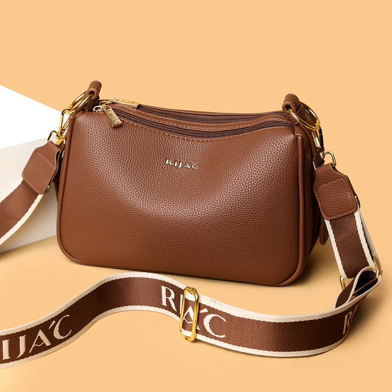 Brown Mavi 2 Zipper Sling Bag