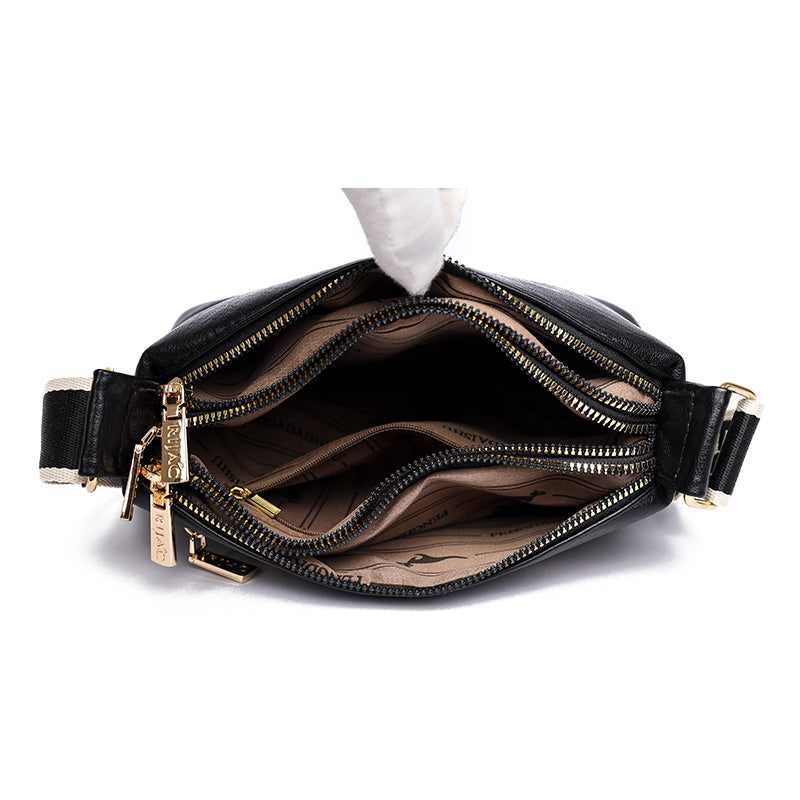 Black Vuma 3 Zipper Sling Bag
