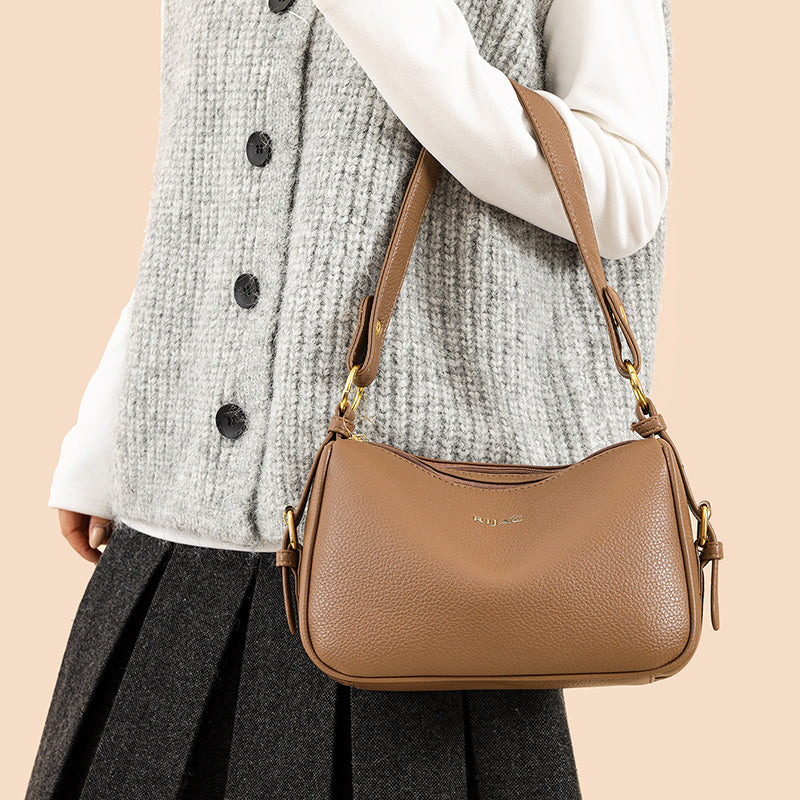 Brown Mavi 2 Zipper Sling Bag