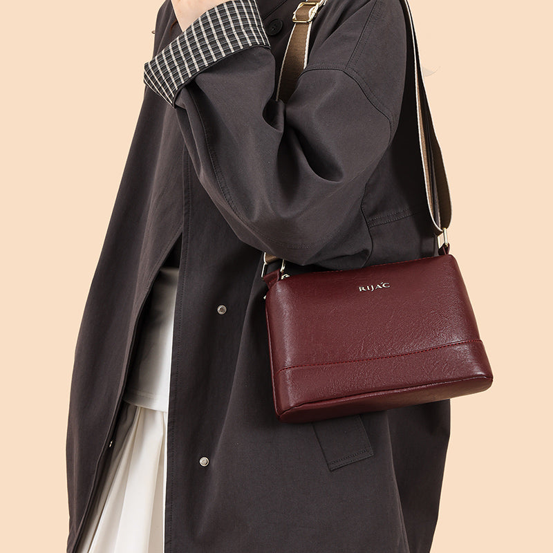 Maroon Vuma 3 Zipper Sling Bag