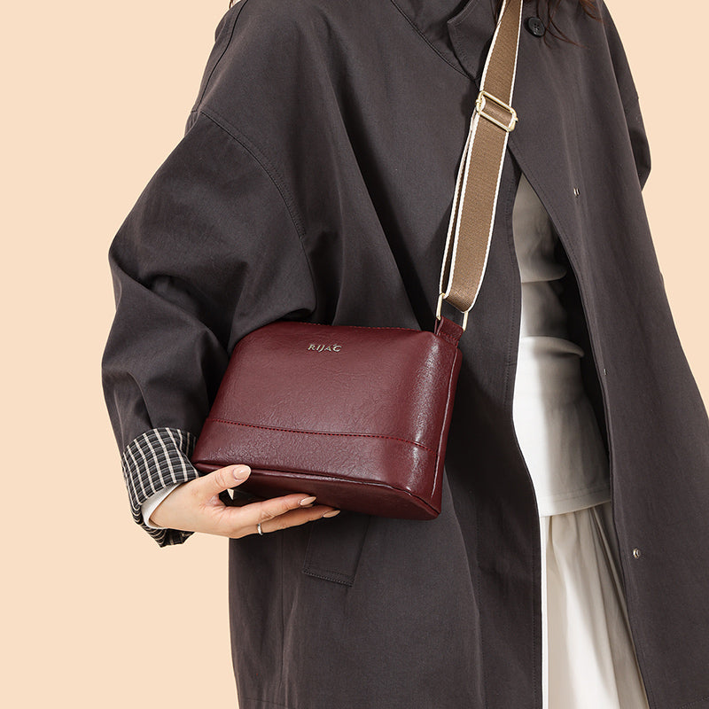 Maroon Vuma 3 Zipper Sling Bag