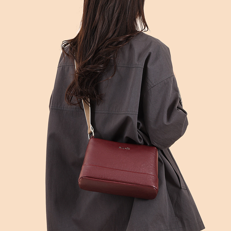 Maroon Vuma 3 Zipper Sling Bag