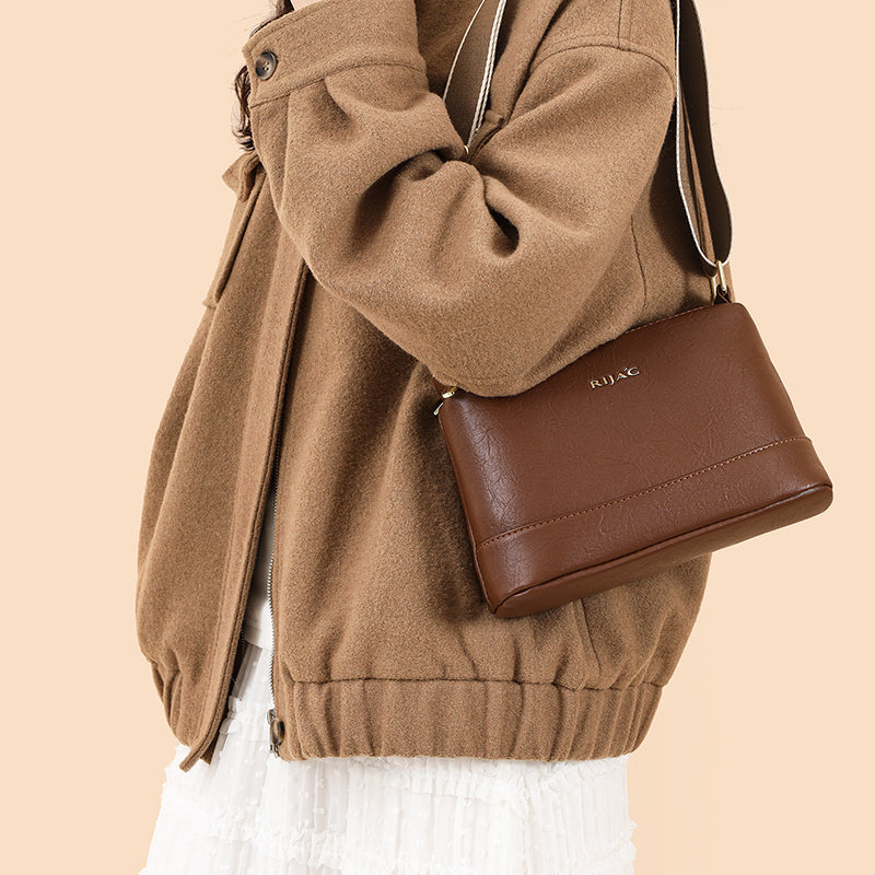 Brown Vuma 3 Zipper Sling Bag