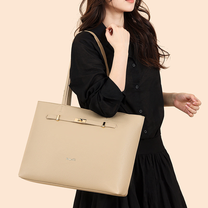 Beige Zelia Tote Bag