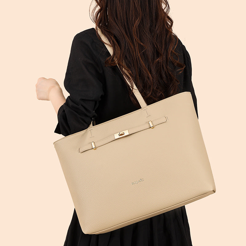Beige Zelia Tote Bag