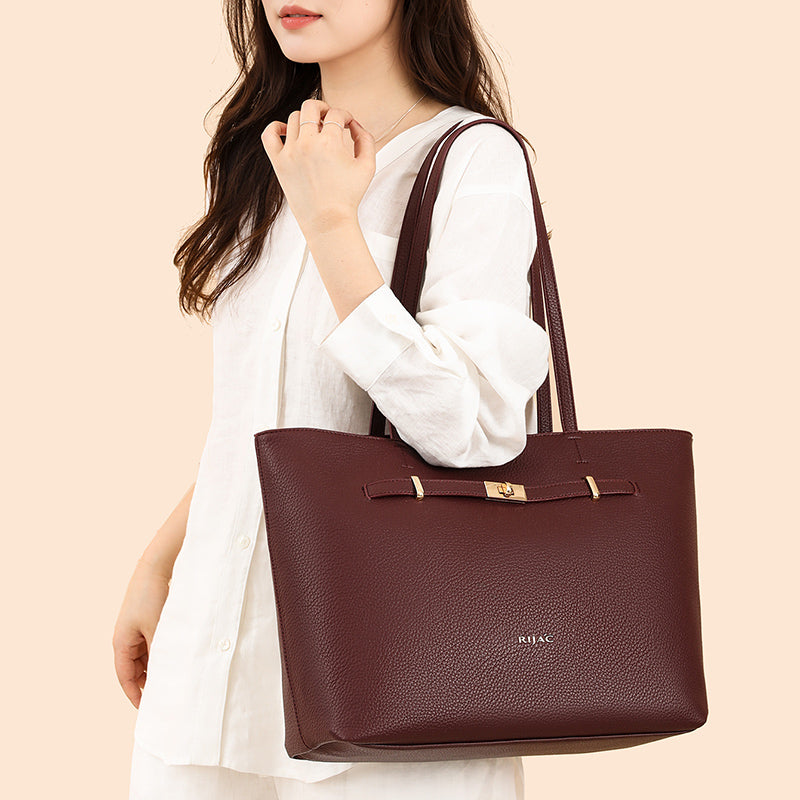 Maroon Zelia Tote Bag