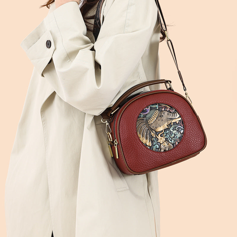 Maroon Xari 2 Zipper Sling Bag