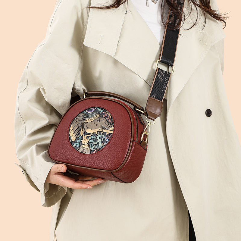 Maroon Xari 2 Zipper Sling Bag