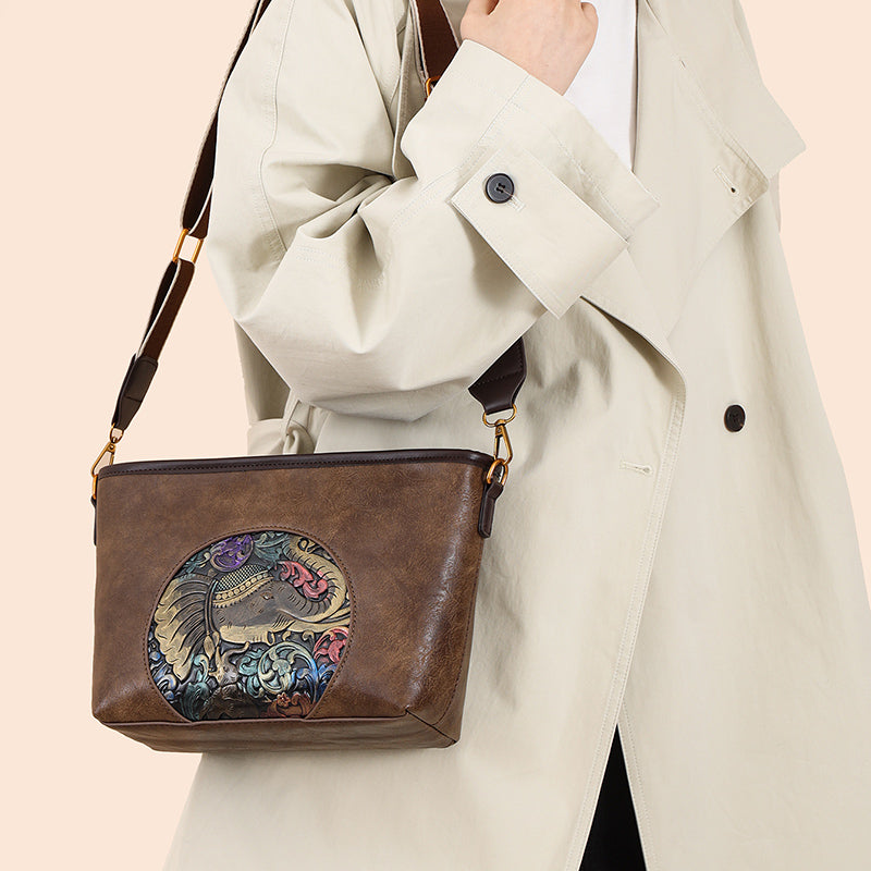 Brown Bela 2 Zipper (M) Sling Bag