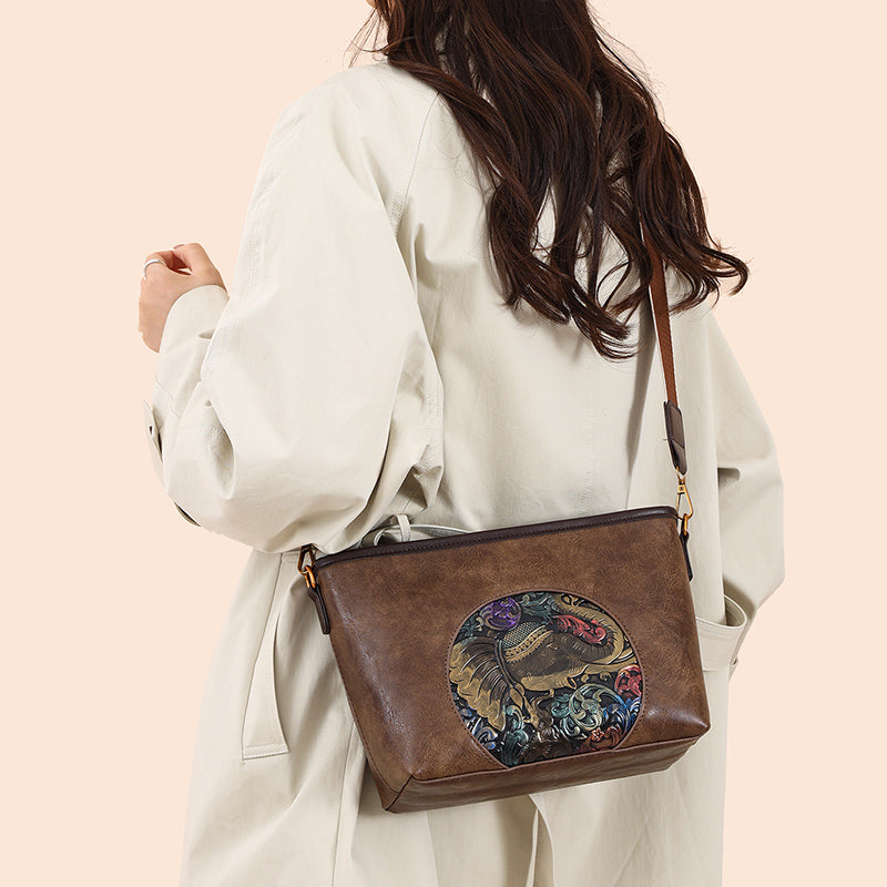 Brown Bela 2 Zipper (M) Sling Bag