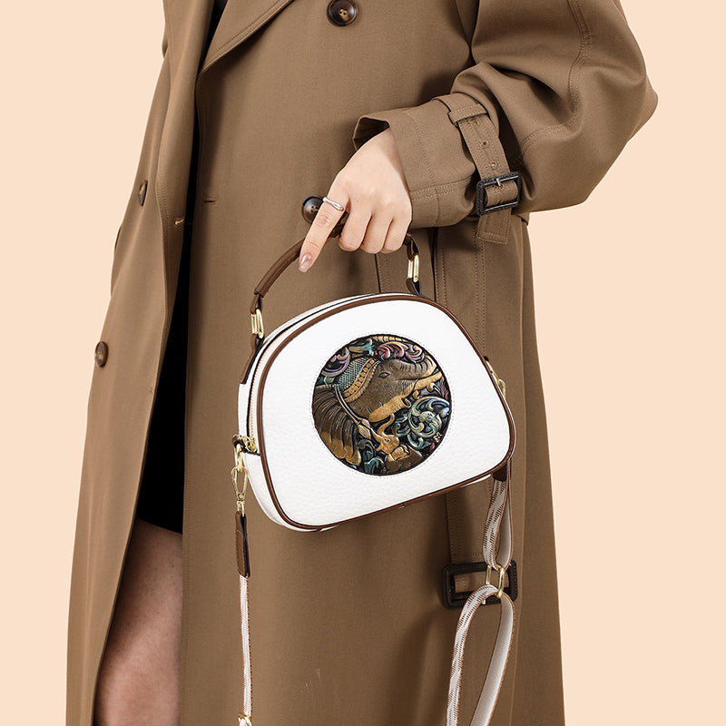 White Xari 2 Zipper Sling Bag