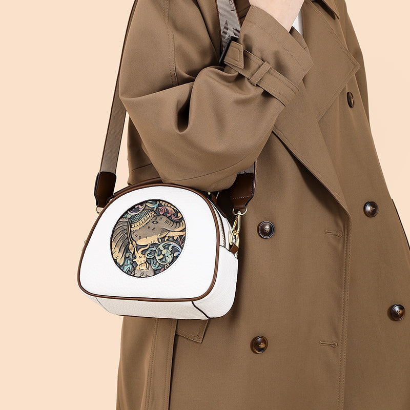 White Xari 2 Zipper Sling Bag