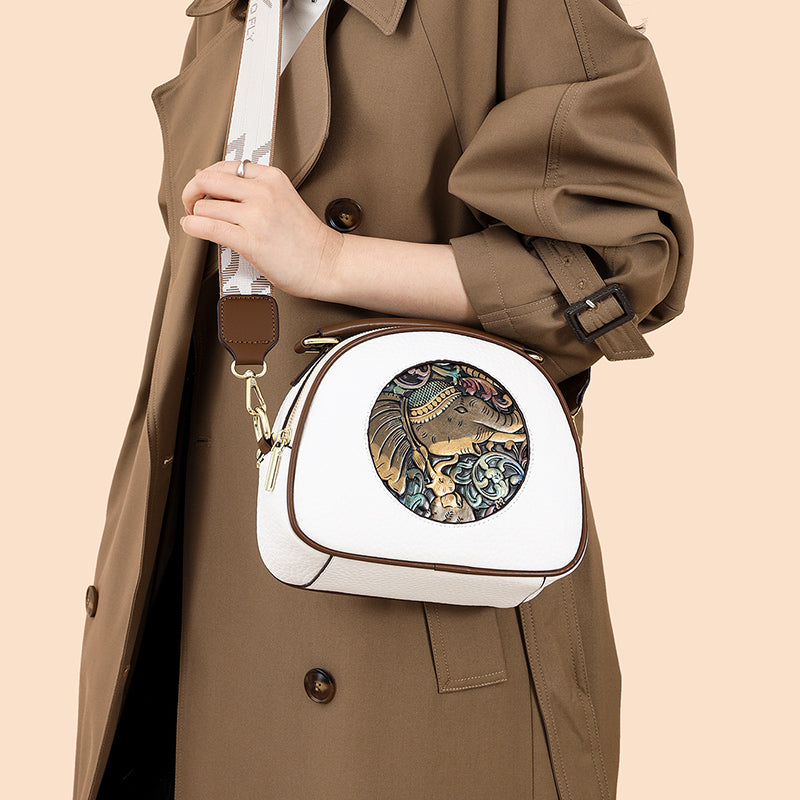 White Xari 2 Zipper Sling Bag