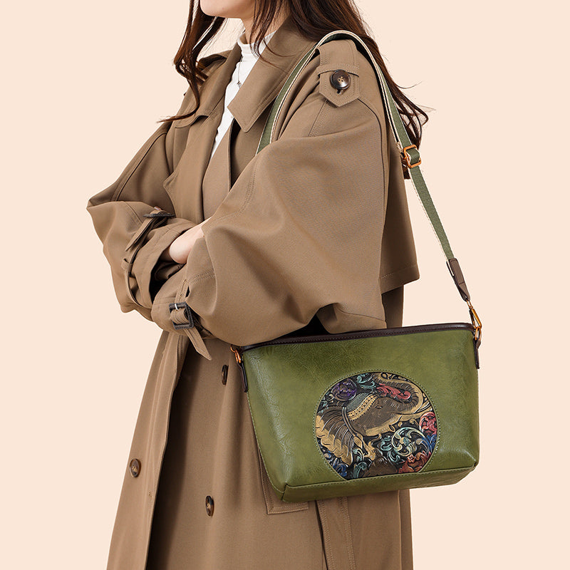 Green Bela 2 Zipper (M) Sling Bag