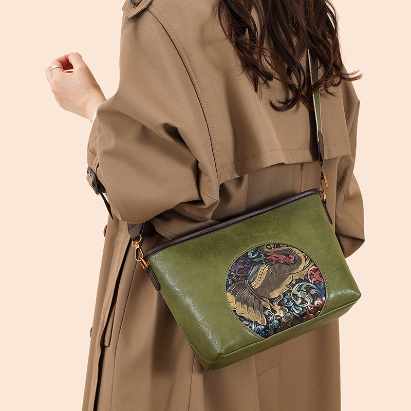 Green Bela 2 Zipper (M) Sling Bag