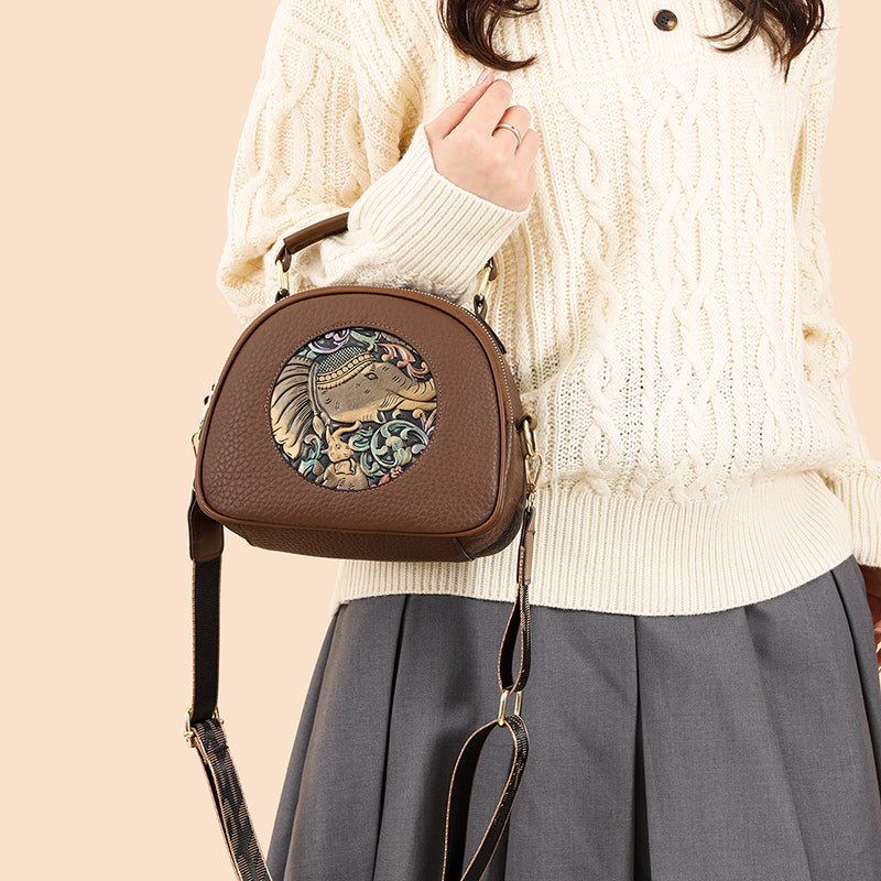 Brown Xari 2 Zipper Sling Bag