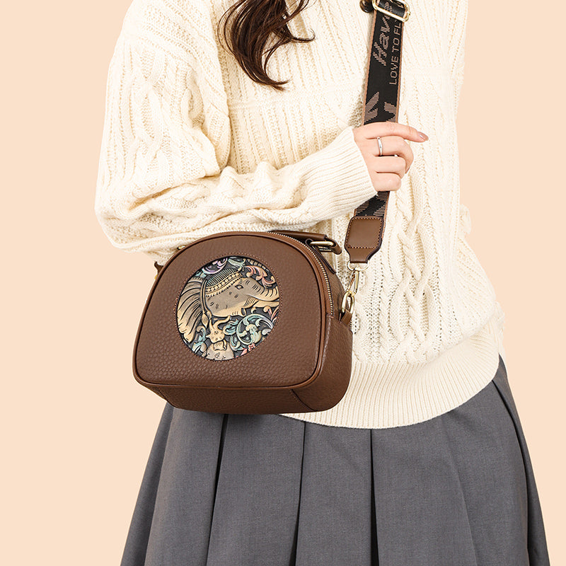 Brown Xari 2 Zipper Sling Bag