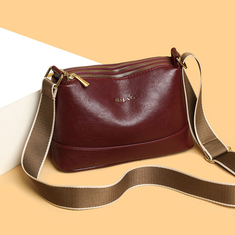 Maroon Vuma 3 Zipper Sling Bag