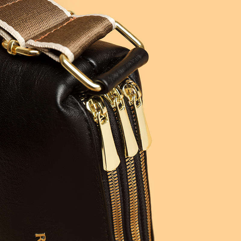 White Vuma 3 Zipper Sling Bag