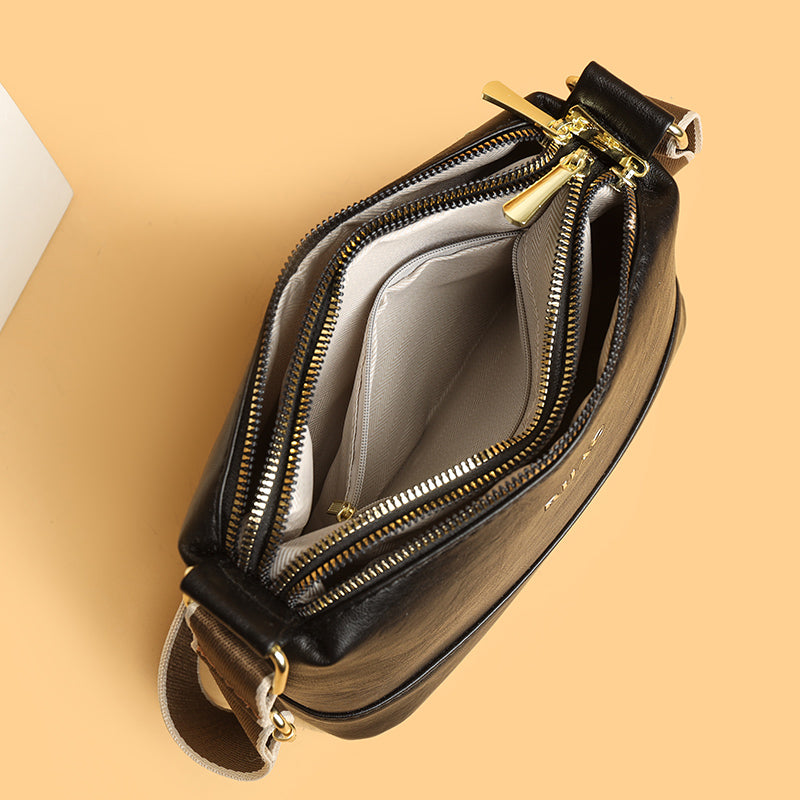 Maroon Vuma 3 Zipper Sling Bag