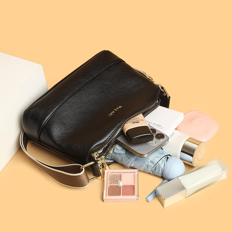 Maroon Vuma 3 Zipper Sling Bag