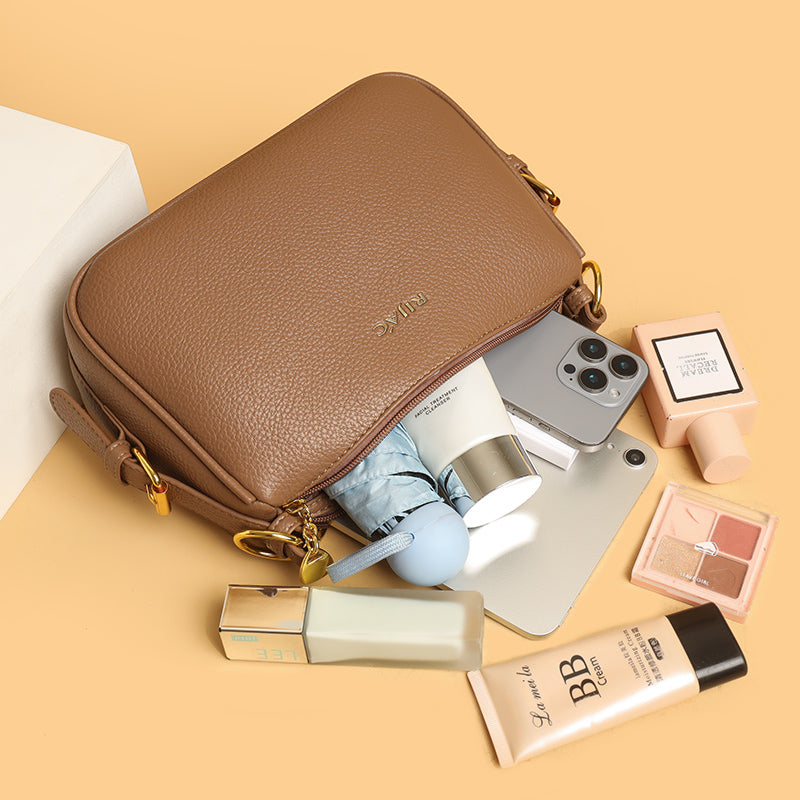 Brown Mavi 2 Zipper Sling Bag