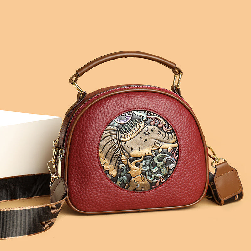 Maroon Xari 2 Zipper Sling Bag