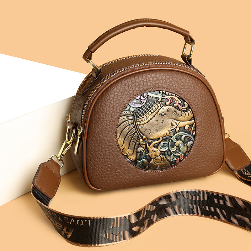 Brown Xari 2 Zipper Sling Bag