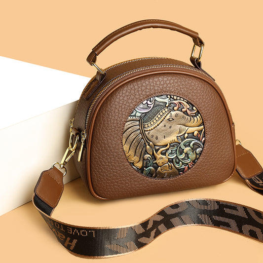 Brown Xari 2 Zipper Sling Bag