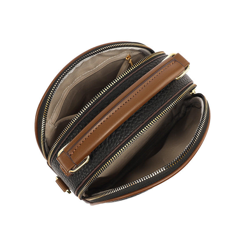Brown Xari 2 Zipper Sling Bag