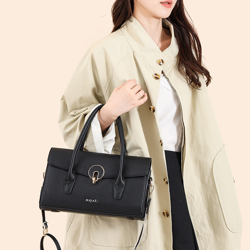 Black Vana Top Handle Handbag