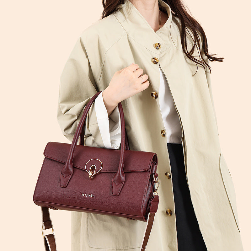 Maroon Vana Top Handle Handbag