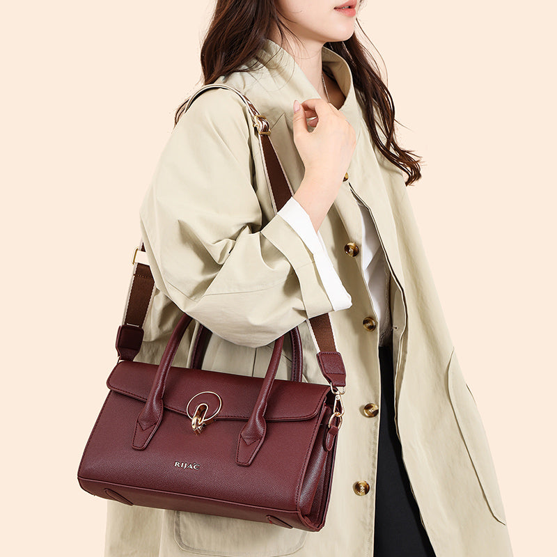 Maroon Vana Top Handle Handbag