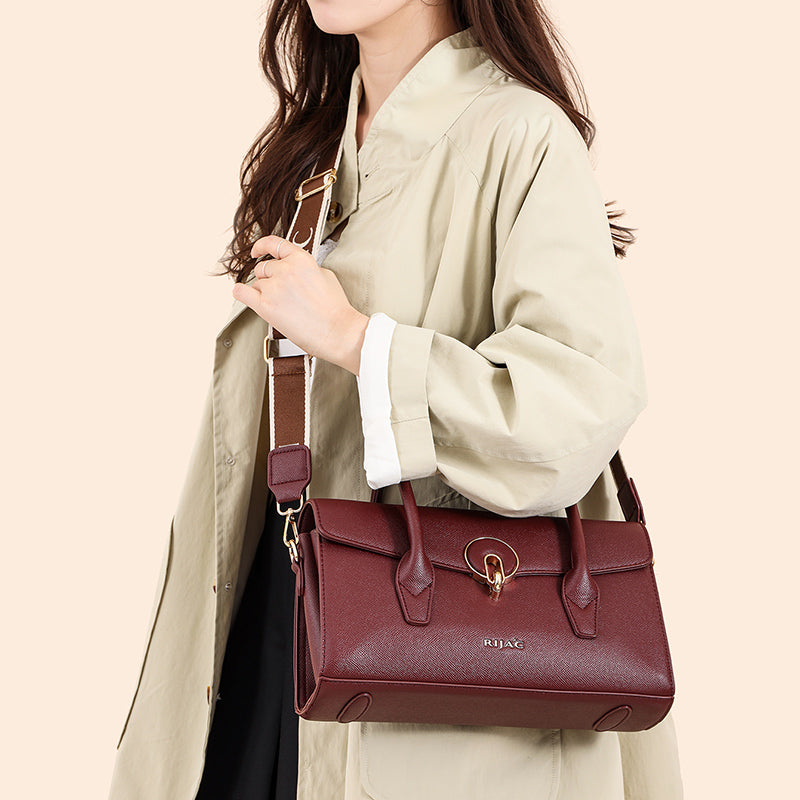 Maroon Vana Top Handle Handbag