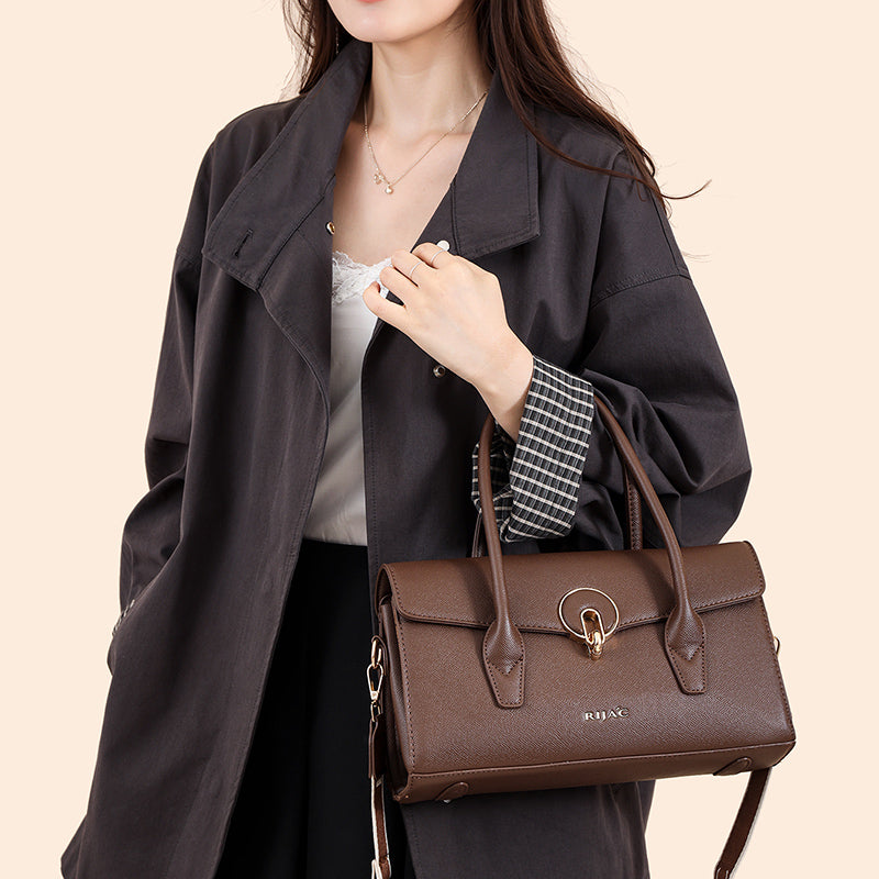 Brown Vana Top Handle Handbag