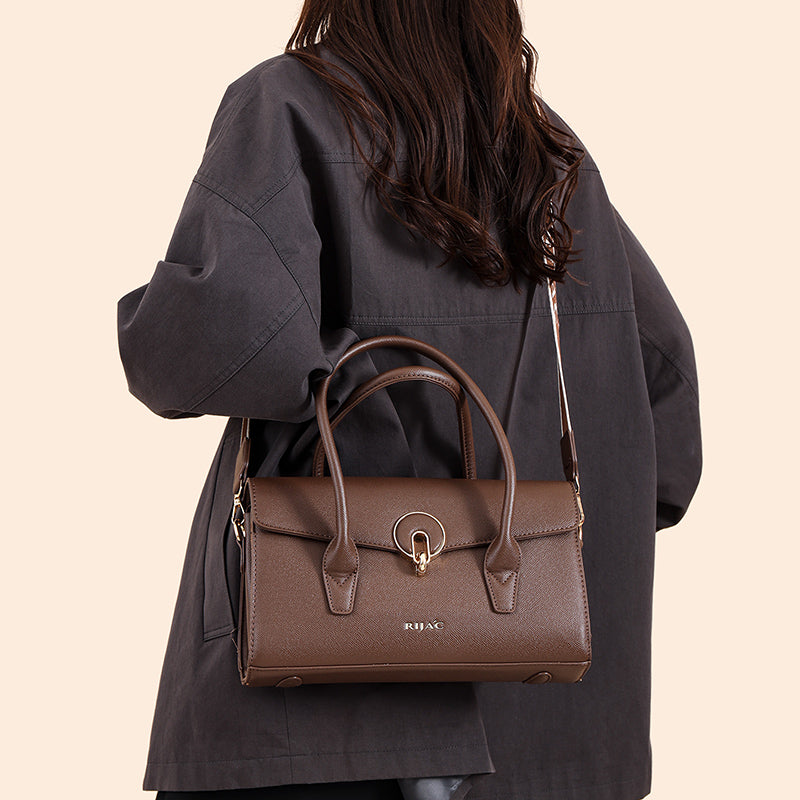 Brown Vana Top Handle Handbag
