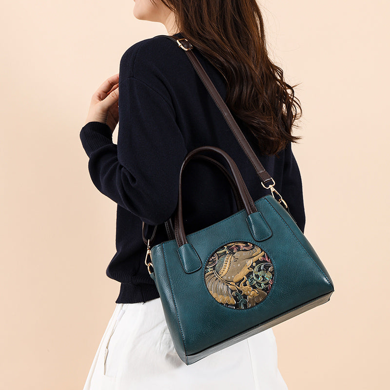 Green 2-Zipper Kirae Handbag